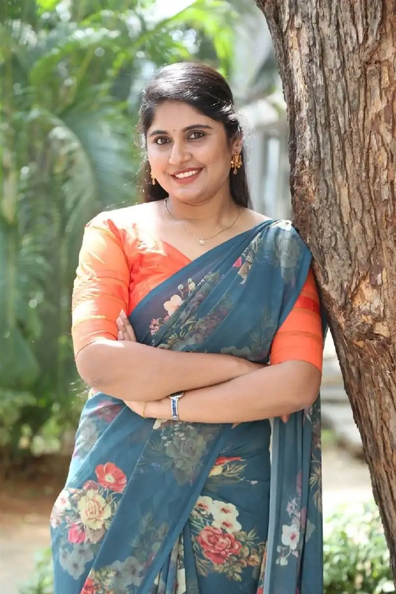 SONIA CHOWDARY STILLS IN SOUTH INDIAN BLUE SAREE